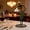 Green, variant on Iron Waiter Figurine Candle Holder, Unique Iron Candle Stand with Electronic Candle Hat & Bow Tie, Rustic Table Centerpiece for Dining Room, Wedding, Party, Anniversary Decor