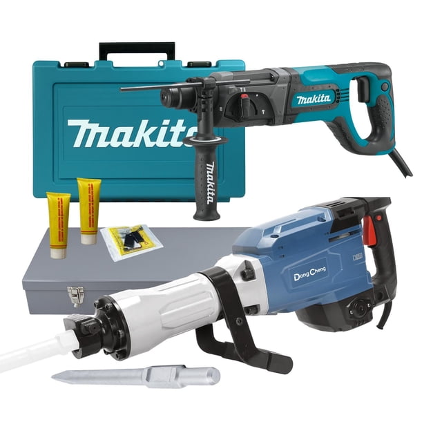 Martillo Demoledor Hex + Rotomartillo Makita HR2475 Sds Plus