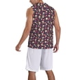 thumbnail image 2 of Naloa Skull flower leaf colorful Basketball Jersey Reversible Men's Mesh Athletic Sports Shirts Training Practice S-4XL3X-Large, 2 of 6