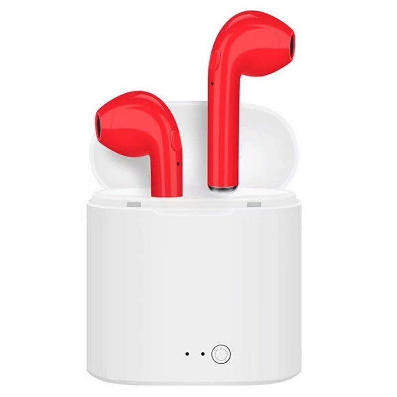 red earbuds