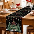 thumbnail image 6 of Black Christmas Table Runner 72 Inches, Xmas Christmas Tree Snowflake Bed Runner Dresser Scarves Tabletop for Indoor Outdoor Parties/Ceremony/Banquet, 18" x 72", 6 of 8