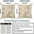 thumbnail image 5 of Vintage Bird Floral Pillow Covers 20x20 Inch Set of 2 Pink Green Yellow Flower Leaves Decorative Throw Pillows For Couch Chinoiserie Pillow Cases Farmhouse Home Decor For Sofa Bed Porch Outdoor, 5 of 6