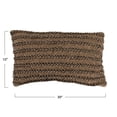 thumbnail image 2 of Creative Co-Op Hand-Woven Jute and Cotton Macramé Lumbar Pillow, 2 of 8