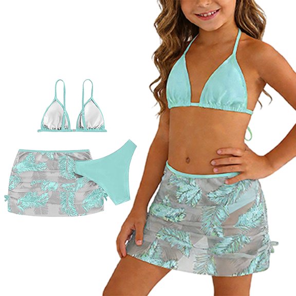 Teen Swimsuit Girl Girls Swimsuit With Shorts 2 Piece Set Girls Bathing Suits Girls Swimsuit Size 11-12 Years