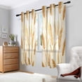 thumbnail image 2 of Yayeee Window Curtains Light Filtering 63"x42" Grommet Panel Pair Home Living Room Decor, Wheat Ears Pattern, 2 of 7