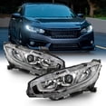 thumbnail image 7 of AKKON - Fits 2016-2021 Honda Civic EX/ EX-T/ LX/ EX-L/ LX-P/ DX [Halogen Type] Tube Projector Headlight Left+Right Pair, 7 of 7