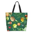thumbnail image 2 of Bingfone Canvas Tote Bag For Women With Inner Pocket Aesthetic Cute Shopping Tote Bags Reusable Grocery Bags-Vegan, 2 of 9