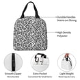 thumbnail image 3 of Yiaed Weave Geometric Print Insulated Lunch Bag Reusable Cute Tote Lunch Box, Leakproof Cooler Lunch Bags for Work Office Travel School Picnic, 3 of 5