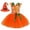 Orange, variant on ZHOUCHANKIDS Girls Halloween Costume Pumpkin Boo Ghost Scary Dress Up Cosplay Princess Fancy Birthday Party Tulle Gown Orange 7-8 Years
