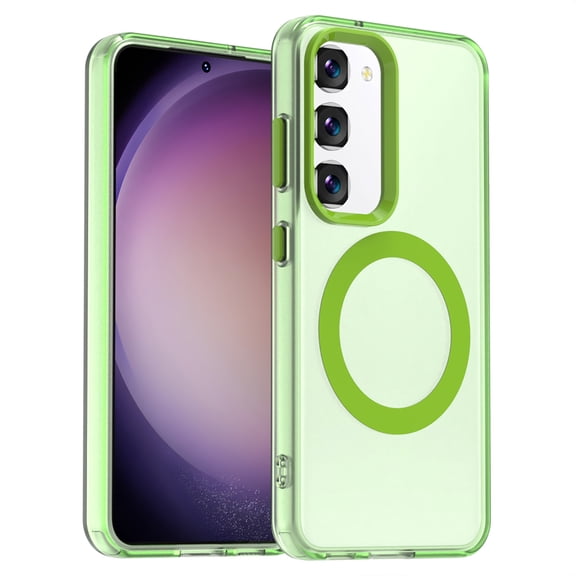 Magnetic Case for Samsung Galaxy S23 Plus, Slim Fit Anti-Scratch Compatible with Magsafe Not-Yellowing Shockproof Anti-Scratch Bumper Rugged Protective Phone Case for Samsung Galaxy S23 Plus, Green