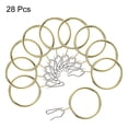 thumbnail image 3 of Uxcell 28 Pcs 1.5 pulgadas Anillos de Cortina de Metal Dorados con Ganchos de Pin para Sala de Estar, 3 of 4
