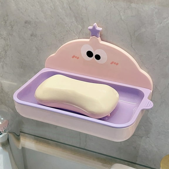 JingChun Clearance Under $2.00 Cute Character Soap without Lid for Clean Storage and Water Draining Compact and Long Lasting Container for Home Or Travel Bathroom Needs