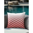 thumbnail image 4 of 1 Pack Outdoor Throw Pillow, Red Striped Waterproof Pillow with Insert Included, Modern Abstract Ombre Geometric Morocco Decorative Accent Cushion Sofa Pillows for Patio Porch, 16 x 16 In, 4 of 8