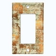 thumbnail image 5 of Metal Light Switch Plate Outlet Cover (Letter Autumn Copper Leaves Damask LET017), 5 of 13
