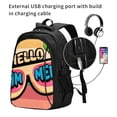 thumbnail image 2 of Disketp Hello Summer Mochila de Viaje Estampada para Laptop con Puerto de Carga USB, Mochila Impermeable para Computadora – Regalo para Hombres y Mujeres, 2 of 7