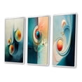 thumbnail image 3 of Designart "Turquoise Abstract Retro Wisdom Geometry V" Modern Geometric Framed Wall Art Set Of 3 - Turquoise Abstract Frame Gallery Set For Office Decor, 3 of 7