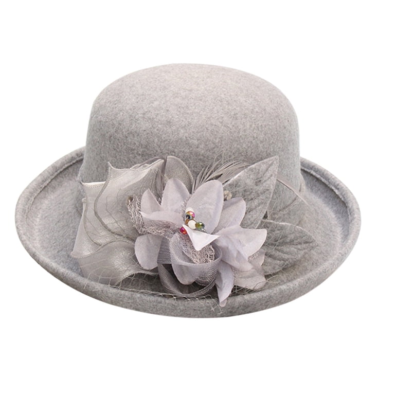 Floral Embellished Round Crown Fisherman Cap For Women  display picture 1
