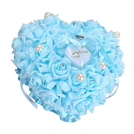 

round Metal Pan Shallow Wedding Ring Pillow Heart Box With Ribbon Pearl For Wedding Supplies Gift Small Silicone Molds