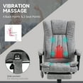 thumbnail image 5 of Vinsetto Microfiber Office Chair, High Back Computer Chair with 6 Point Massage, Heat, Adjustable Height and Retractable Footrest, Gray, 5 of 9
