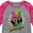 thumbnail image 3 of LOL OMG! Fashion Dolls - Sways Spray Paint - Toddler & Youth Girls Raglan Graphic T-Shirt, 3 of 5