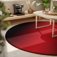 thumbnail image 3 of Round Area Rugs 7Ft, Black Red Ombre Non-Slip Washable Circle Rugs Carpet, Modern Art Abstract Aesthetics Indoor Outdoor Rug Floor Mats Throw Runner for Bedroom Living Room Bathroom, 3 of 8