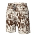 thumbnail image 6 of Uemuo Western Desert Cowboys2 Pattern Men's Swim Trunks Hawaiian Beach Bathing Suit Swimsuits Beach Quick-Dry Shorts with Pockets-, 6 of 9