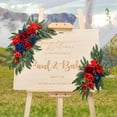 thumbnail image 6 of GUOOL 2x Artificial Flowers Swag Set Artificial Wedding Arch Flowers Decorative Rustic Welcome Sign Decoration for Party Wall Decor Red, 6 of 9