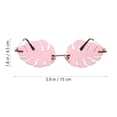 thumbnail image 3 of 1 pieza de anteojos con forma de hoja, gafas de moda, accesorios para fotos, gafas de sol para fiestas (rosa), 3 of 5