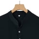 thumbnail image 4 of Ceisia Men's Shirt | Loose Stand Collar Short Sleeve Cotton-Linen Shirt | Breathable Textured Wrinkle (Multiple Solid Colors) Gift, 4 of 6