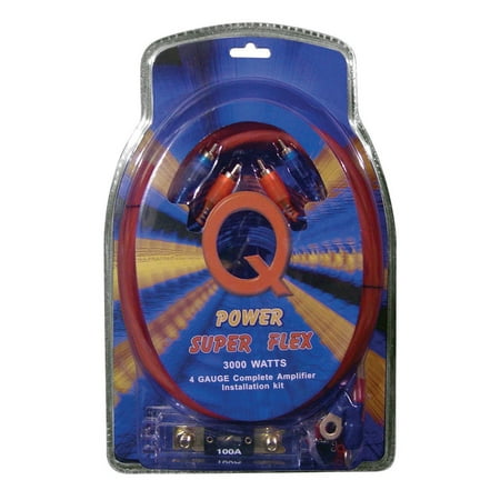 Car Amp Wiring Diagram - QPower Super Flex 4 Gauge 3000 Watt Amplifier Wiring Amp Kit | 4GAMPKIT-SFLEX
