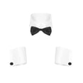 thumbnail image 4 of Doomiva Women's Bunny Cosplay Set Rabbit Ears Headband Bow Tie Collar Cuffs Rabbit Tail Cosplay Party Halloween Easter Clothing Props Black&White One Size, 4 of 6