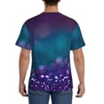 thumbnail image 2 of Naloa Purple and Green Glitter Men's T-Shirt Sport T-shirt Men's Basic Tee Casual Men's Shirt, Round Neck, Short Sleeves - Medium, 2 of 5