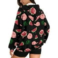 thumbnail image 5 of SCRAWLGOD Axolotl Watermelon Zippered Hoodies for Women Oversized Sweatshirt Long Sleeve Ladies Hoodies Zip Front Comfortable Hooded Sweater Women Fall Size L, 5 of 7