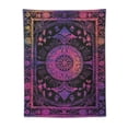 thumbnail image 5 of ONETECH  Burning Sun Tapestry Tie Dye Celestial Poster Aesthetic Bedroom Tapestries Moon Star Tarot Wall Hanging Boho Hippie Dorm Decor Beach Coverlet Curtain Blanket - Purple Multi, 5 of 7