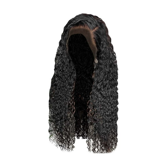 Tkrady Black Wig Fashion Curly Wigs With Gradient Colors And Long Curly Synthetic Hair Wig for Women, 27.5inch