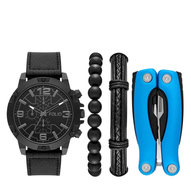 SET de Reloj Mass Market FOLIO FMDFL6038 NEGRO para Hombre
