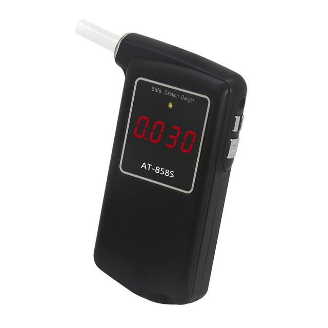 Graflsoa Testeur d'Alcool Numérique Portable avec Écran Rétroéclairé, 10 Embouts, Unités Réglables (AT-858) - Sans Batterie Incluse