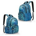 thumbnail image 2 of DISNIMO Kids Backpack for Girls Peacock Printed 17" Lightweight School Backpack with Padded Straps and Multiple Pockets Elementary Middle Bookbag, Back to School Gifts, 2 of 7