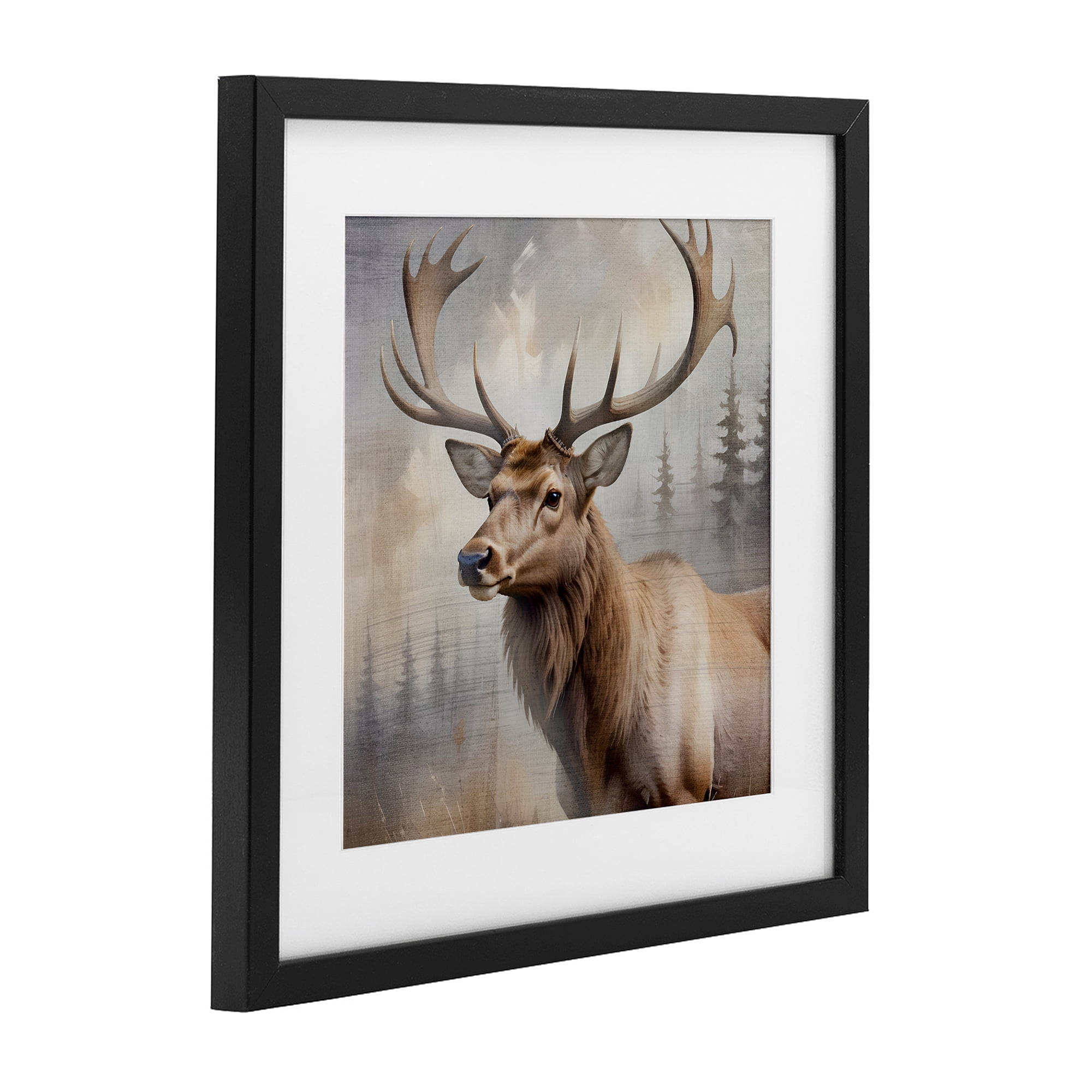 Stupell Industries Graceful Forest Stag Black Framed Print Under Glass, design by Susan Arnot