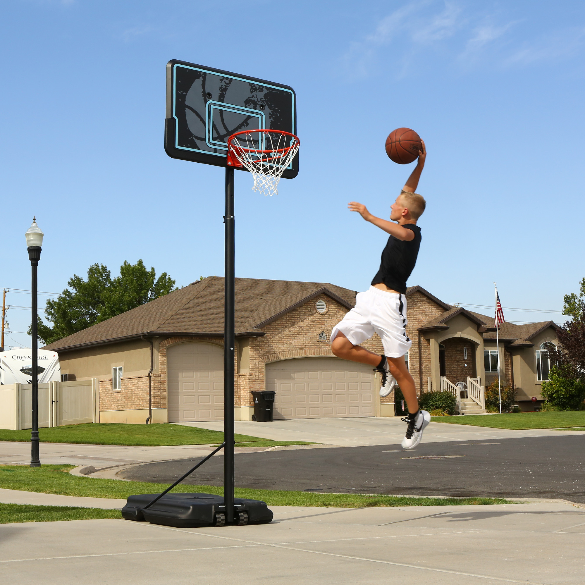 Lifetime Adjustable Portable Basketball Hoop, 44 inch HDPE Plastic Impact® (90759) - image 9 of 17