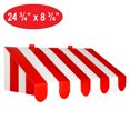 thumbnail image 5 of 3-D Red & White Awning Cardstock Wall Decoration, 24.75" x 8.75", (2/Pkg), 5 of 5