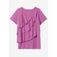 thumbnail image 6 of Woman Within Plus Size Ruffle Tee, 6 of 6