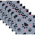 thumbnail image 6 of Coolnut Dog Paw Cloth Napkins Set of 4,Reusable Washable Polyester Dinner Table Napkins for Kitchen,Dining,Restaurant,Party Decoration, 6 of 7