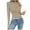 Khaki, variant on cfhntfmh Long Sleeve Shirts for Women Fall Trendy Ribbed Knit Sweater Slim Fitted Casual Basic Tee Tops Womens Crew Neck Clothes（White,X-Large)
