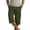 Army Green, variant on Mens Cargo Capris Pant Knee Length Loose Pants Summer Casual Athletic Long Shorts with Pockets