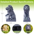 thumbnail image 7 of Solar Guardian Lion Garden Statue - Outdoor Decor with Ball Lights for Yard, 7 of 7