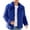 Blue, variant on Men Cropped Fuzzy Jacket Winter Warm Coat Open Front Outerwear,Lapel Long Sleeve and Pocket Daily Casual Comfy Wear,Black,M