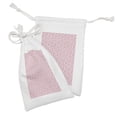thumbnail image 2 of Floral Fabric Pouch Set of 2, Linum Flower Petals Flowering Pastel Gardening Blossoms Bouquets Design, Small Drawstring Bag for Toiletries Masks and Favors, 9" x 6", Pale Pink and Grey, by Ambesonne, 2 of 2