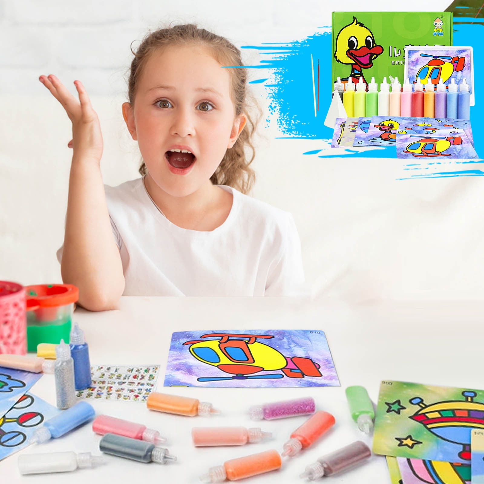 uublik Soft Toy for Kids, Boys, Girls Children's Sand Painting Set DIY