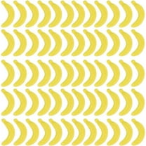 Mini Foam Imitation Banana Artificial Fruit Pretending Prop Decorations golden 64.5x33x17mm 60pcs/set